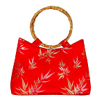 Tasche aus Seide mit Bambushenkel, Handtaschen, Asiatisch, 6631